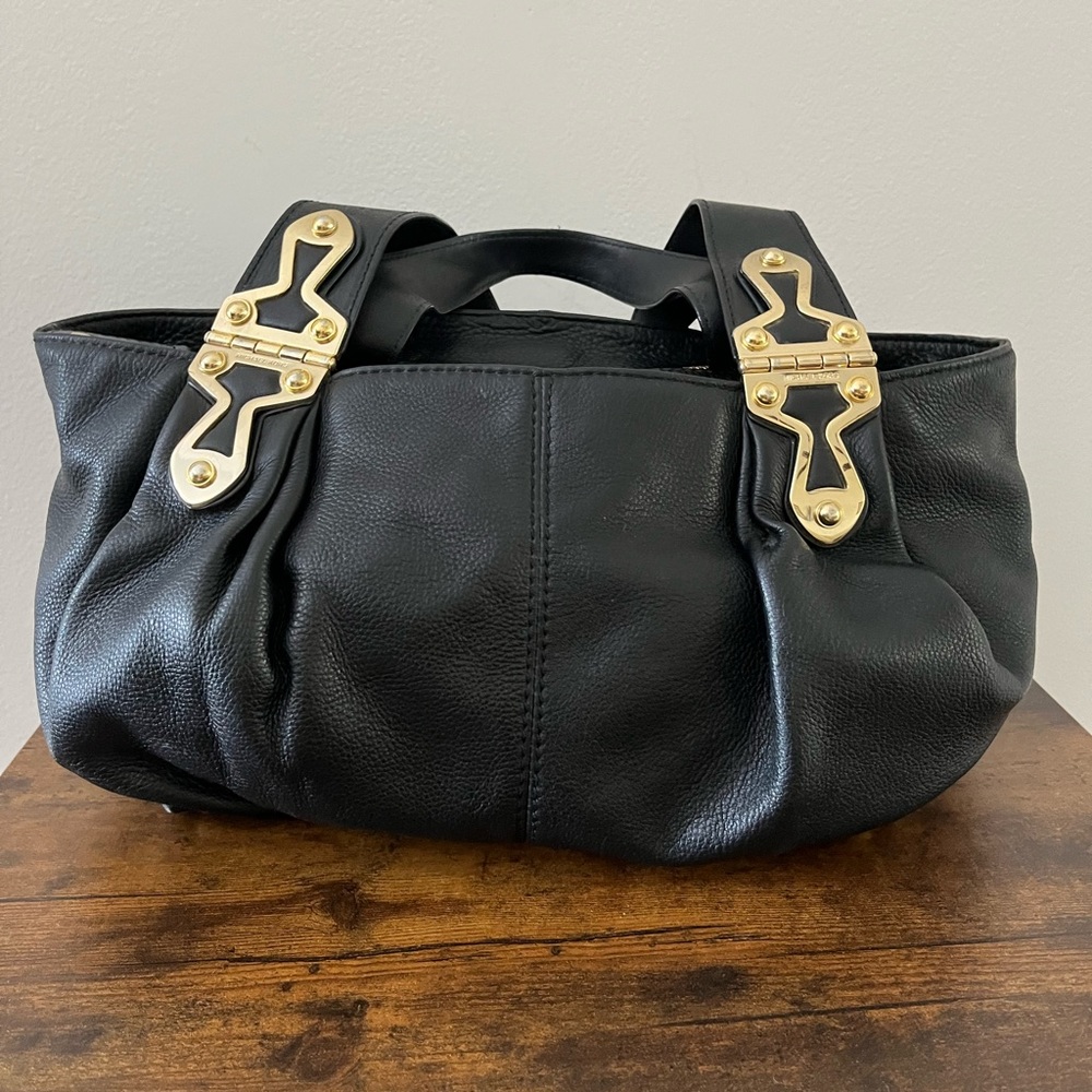 Michael Kors Black Leather Shoulder Bag